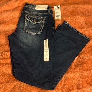 Silver Jeans NWT 29/31 Suki Slim Boot, Mid Rise Curvy - Indigo Dark wash